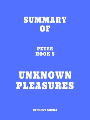 cover image of Summary of Peter Hook's Unknown Pleasures